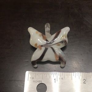 Glass butterfly pendant